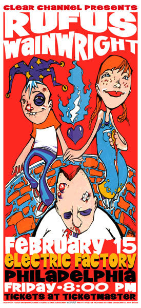 2002 Rufus Wainright Philadelphia Show Poster or Handbill - Zen Dragon Gallery