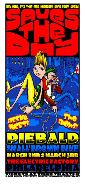 2002 Saves The Day Philadelphia Show Poster or Handbill - Zen Dragon Gallery