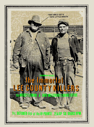 2002 Immortal Lee County Killers Show Poster - Zen Dragon Gallery