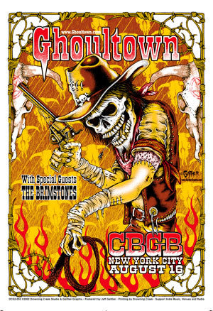 2002 Ghoultown CBGB NYC Show Poster - Zen Dragon Gallery