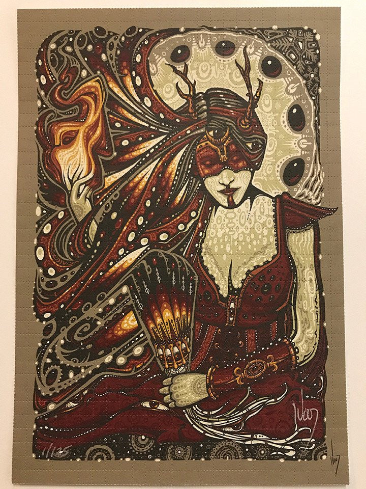 2017 Yule Fire Woman Vanity Blotter Art - Zen Dragon Gallery