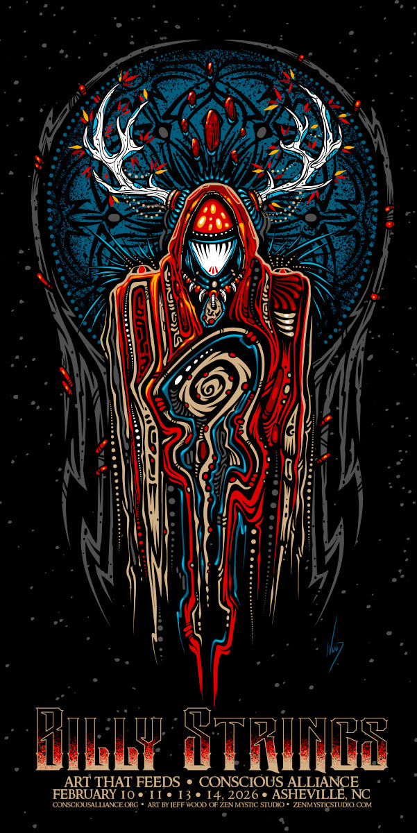 2026 Billy Strings Conscious Alliance Asheville - Zen Dragon Gallery