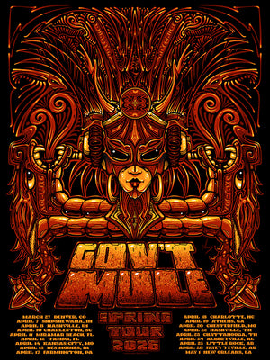ダンテズピーク  ポスター 2026 GOV'T MULE SPRING TOUR - Zen Dragon Gallery
