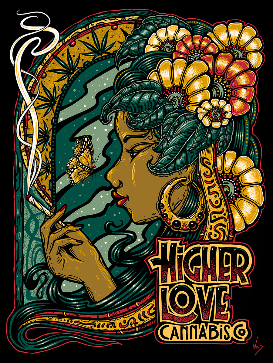 2026 HIGHER LOVE Cannabis Promo Print