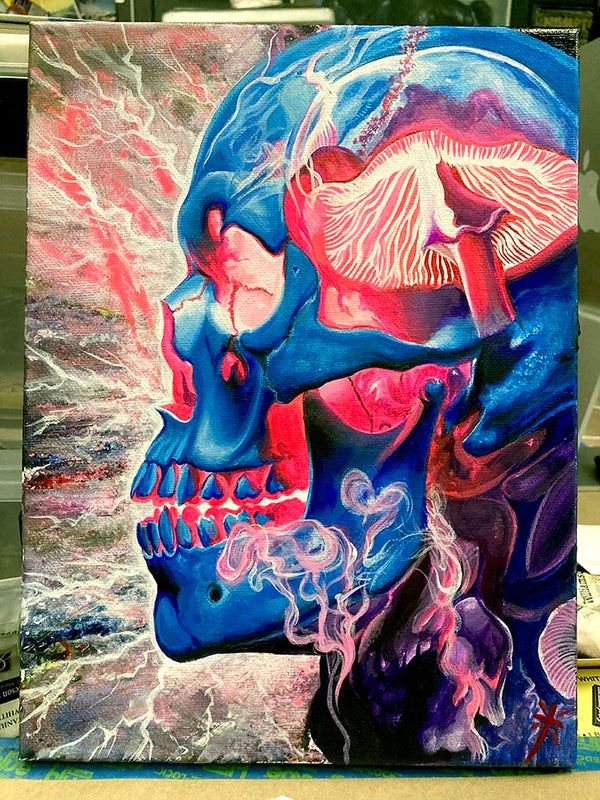 Stole Your Face - acrylic on canvas - Zen Dragon Gallery
