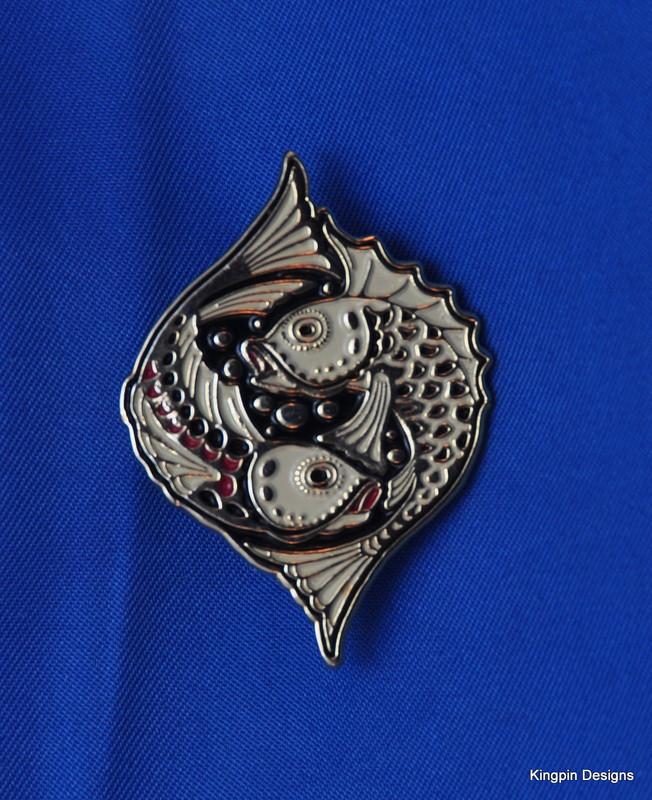 Koi Fish Yin Yang Enamel Pin - Zen Dragon Gallery
