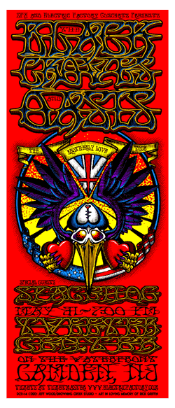 2001 The Black Crowes w/ Oasis Camden Show Poster or Handbill - Zen Dragon Gallery