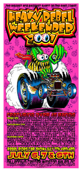 2001 Heavy Rebel Weekender Fest Poster or Handbill - Zen Dragon Gallery