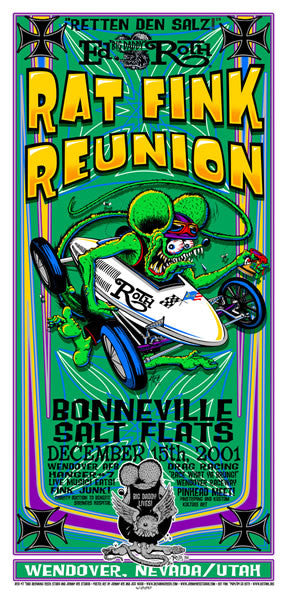 2001 Rat Fink Reunion Bonneville Salt Flats Poster or Handbill - Zen Dragon Gallery