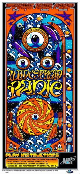 2002 Widespread Panic Spring Tour Pinball Poster or Handbill - Zen Dragon Gallery