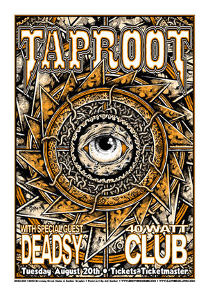 2002 Taproot Deadsy Athens GA Show Poster - Zen Dragon Gallery