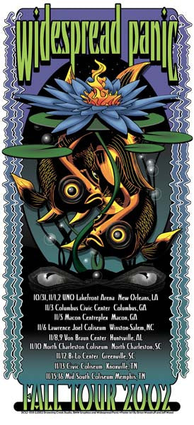 2002 Widespread Panic Fall Tour Poster or Handbill - Zen Dragon Gallery