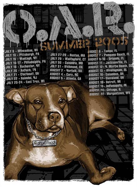 2005 O.A.R. Summer Tour Poster - Zen Dragon Gallery