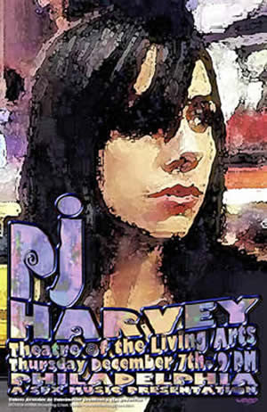 2000 PJ Harvey Philadelphia Litho Show Poster - Zen Dragon Gallery
