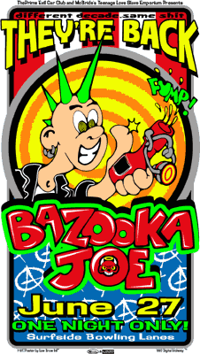 1997 Bazooka Joe Screen Print Poster - Zen Dragon Gallery Low Brow Ink