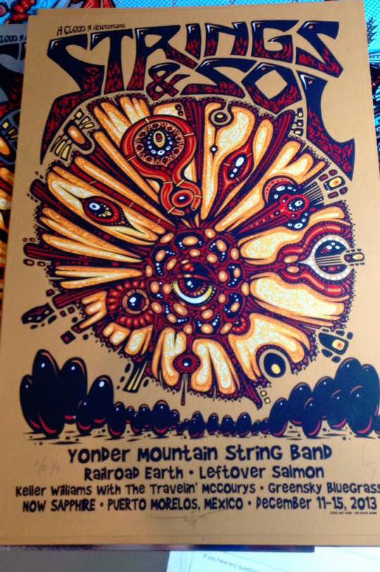 2013 Strings & Sol Event Poster by artist Jeff Wood Zen Mystic