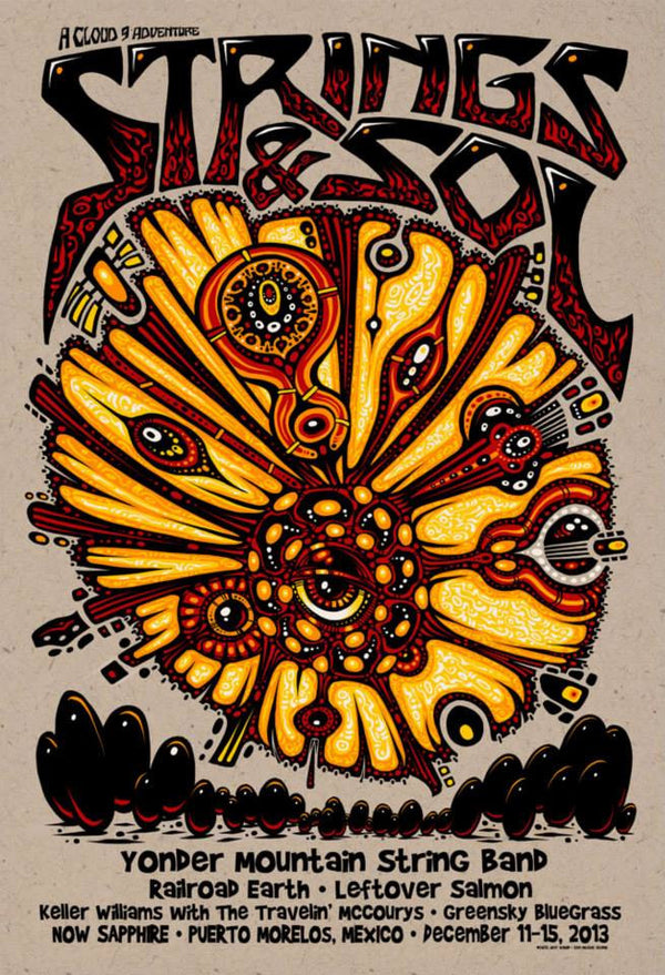2013 Strings & Sol Event Poster by artist Jeff Wood Zen Mystic